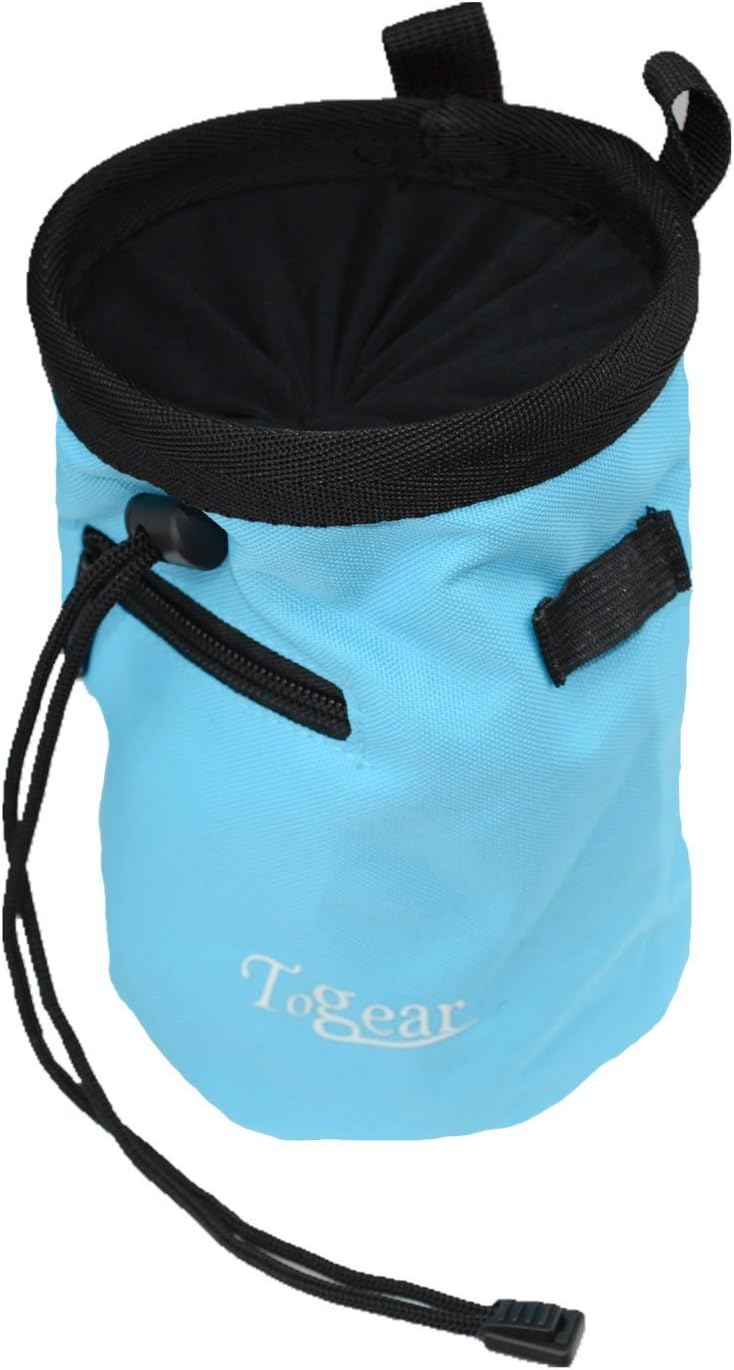 Togear Chalk Bag for Rock Climbing, Weightlifting, Bouldering & Gymnastics Workout Accessories, Quick-Clip Belt