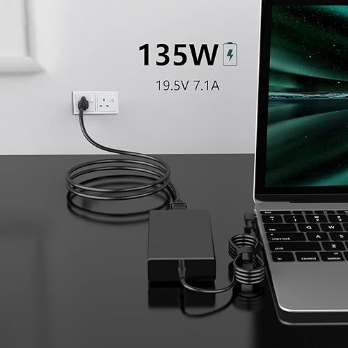 Miniatura 4 de Cargador para portátil de 135 W compatible con Acer Nitro 5 AN515-51 AN515-52 AN515-53 AN517-51 ADP-135KB T N18C3 N18C4