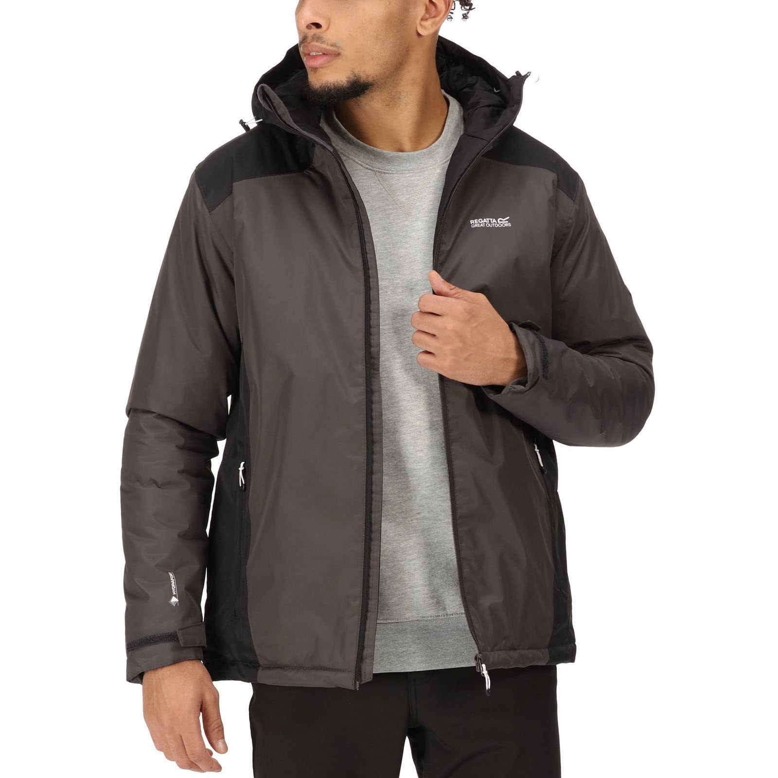 Regatta Thornridge II Impermeable Thermoguard Aislamiento Warm Fleece Paneles Capucha oculta
