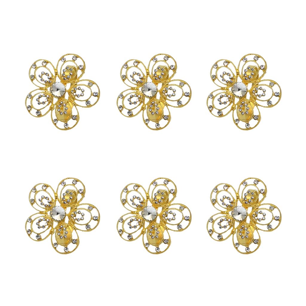 Servilletero de Boda con Anillos y Hebilla de Diamantes de imitación para decoración de Mesa de Cena de Boda (D como se Muestra)