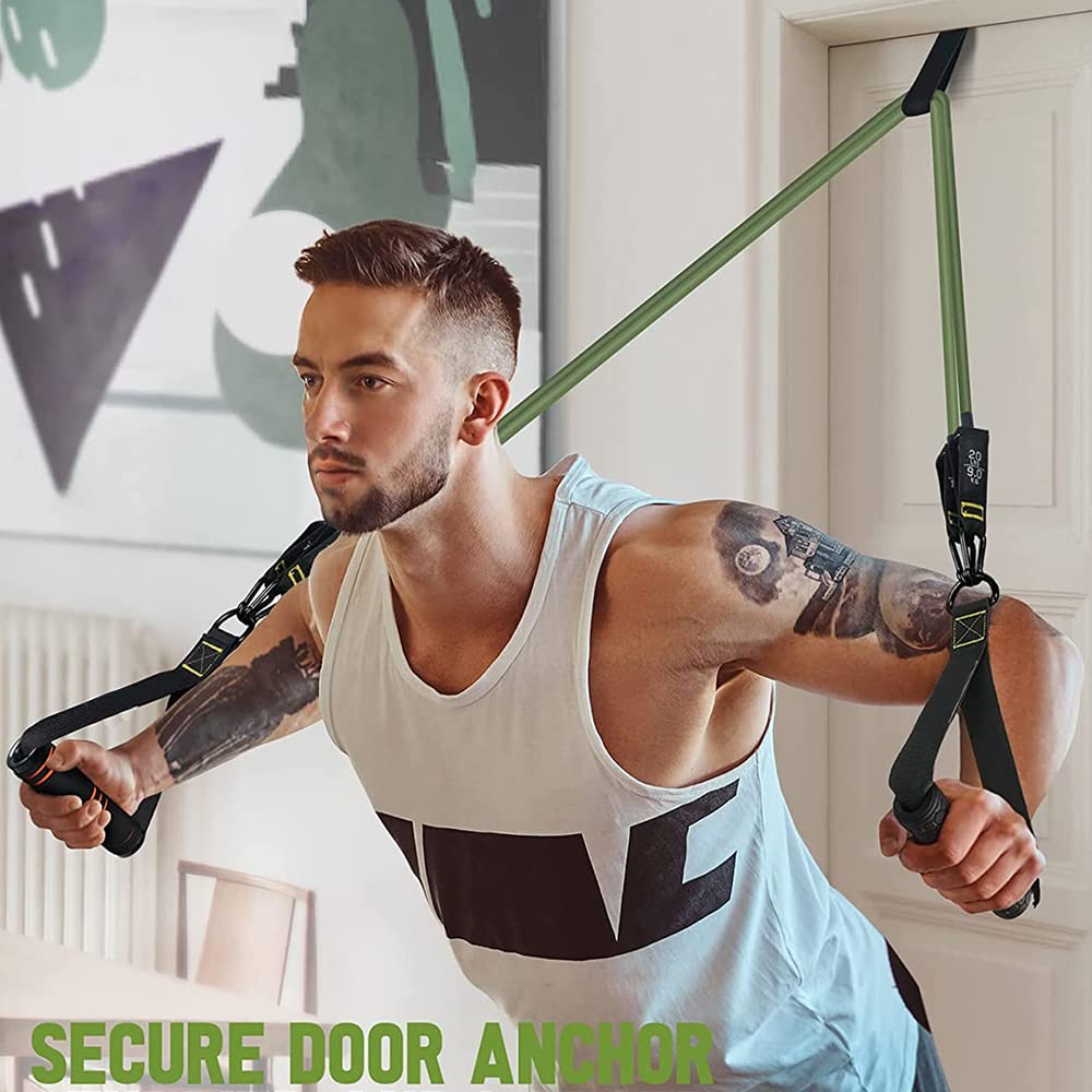 Juego De Bandas De Resistencia con Asas Bandas Elásticas De Anclaje para Puerta para Entrenamiento De Resistencia Entrenamiento En Casa Entrenamiento De Fuerza