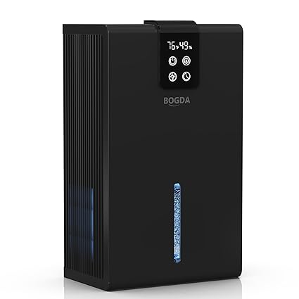 Dehumidifier for Home, Quiet Dehumidifier with Automatic Shutdown, Effectively Control Humidity Dehumidifier for Bedroom and Bathroom(800 sq.ft), SEMI- BLACK