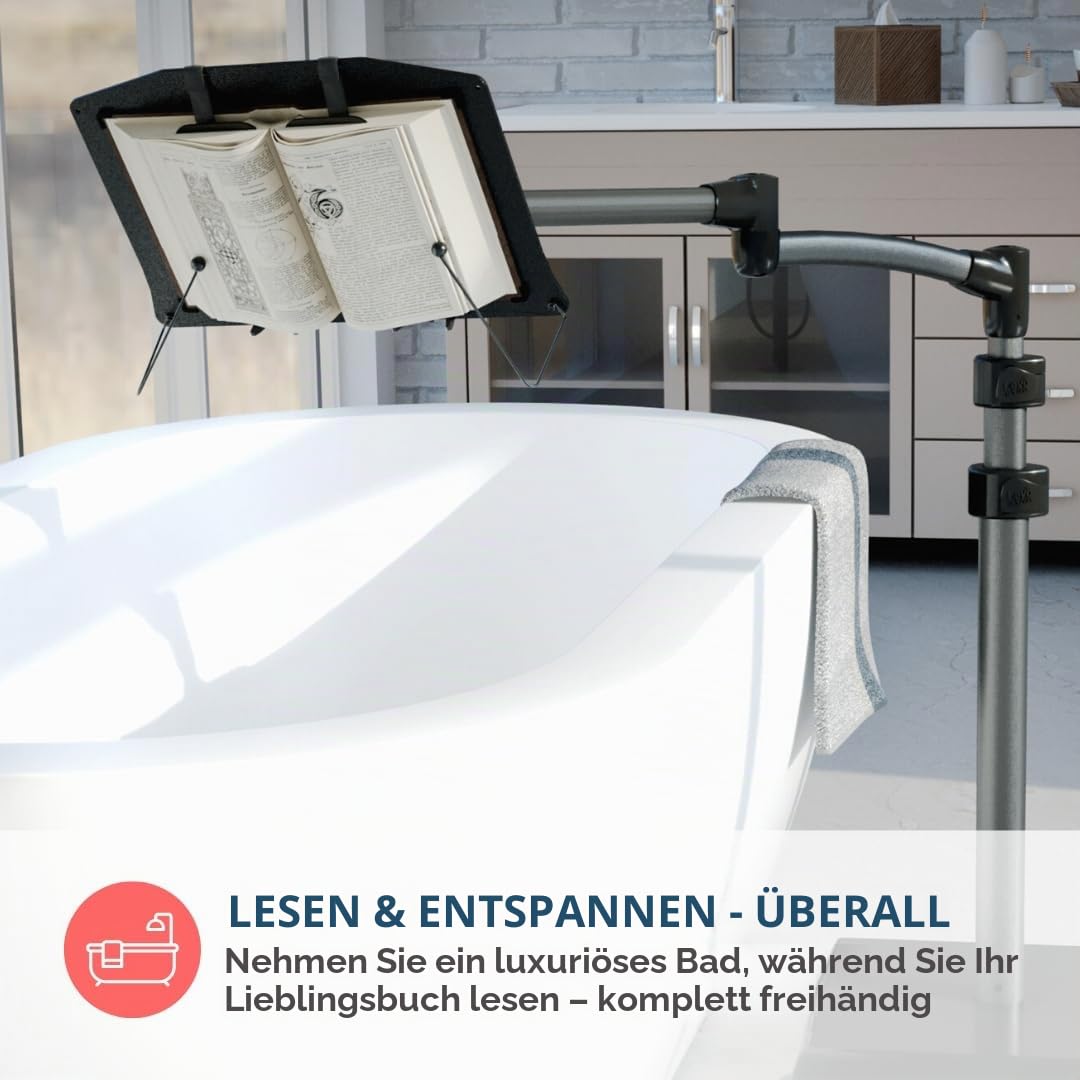 Levo Handfreier Buchständer für Hardcover, Taschenbücher, Kochbücher, Lehrbücher, Zeitschriften