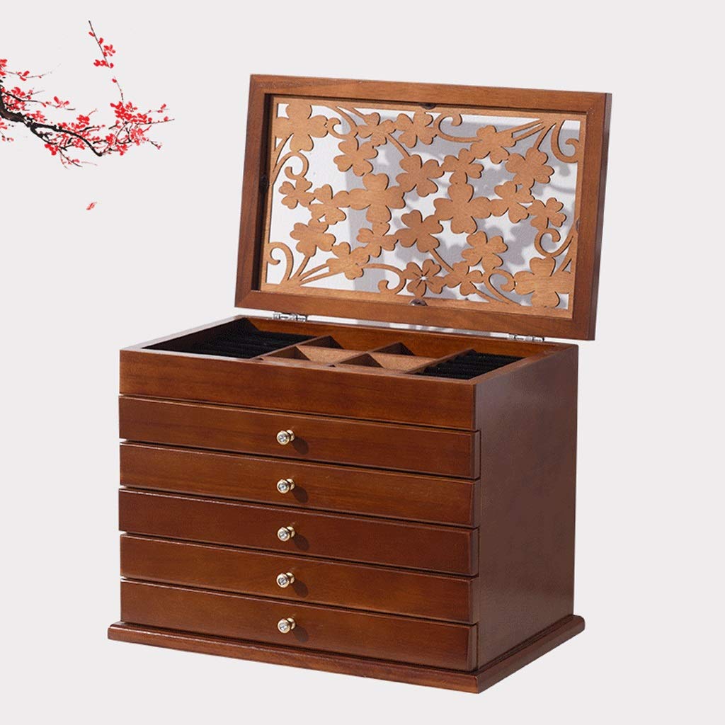 Jewelry Boxes Jewelry Storage Box Wooden Retro Storage Box Multi-Function Large Capacity Jewelry Box Jewelry Organizer