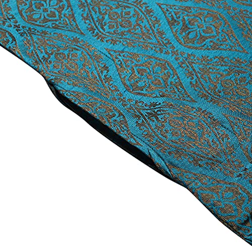 Image of Sojanya (Since 1958 Men'S Cotton Linen Blue Foil Printed Only Long Kurta