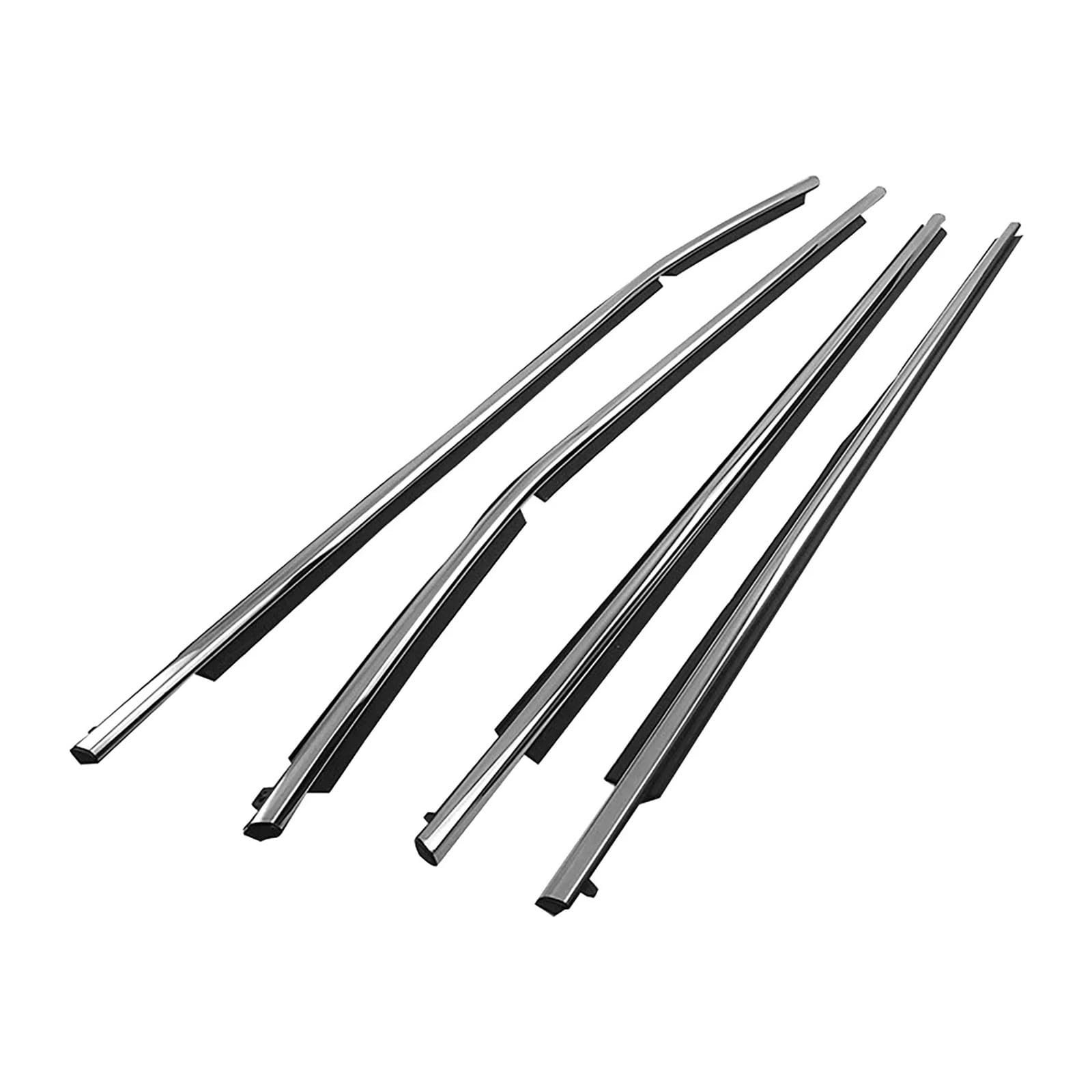 Sifusm One Color Rubber Seal 4Pcs/Set Weatherstrip For Toyota For Corolla 2014-2019 Chrome Window Glass Waterproof Pressure Strip Moulding Trim Seal Belt Strip