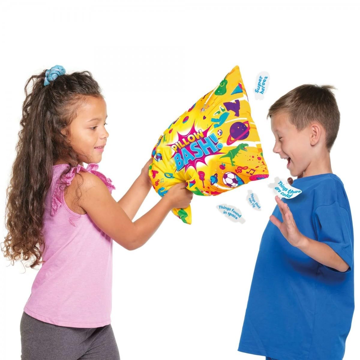 TOMY Pillow Bash - Divertenti giochi per feste, 2-10 giocatori, età 6+ - blu, bianco
