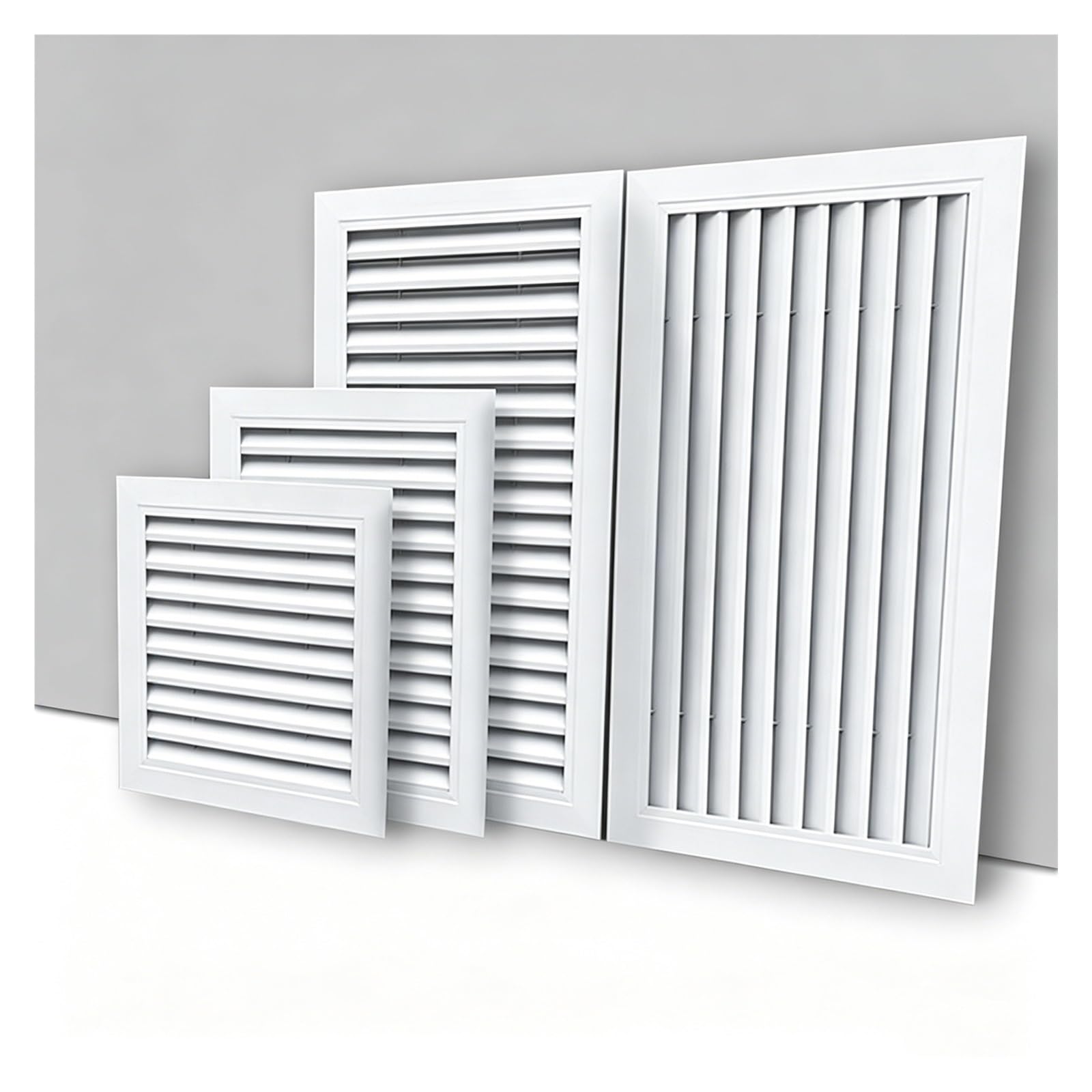 Rejilla De Aireación De Aluminio, Rectangular De Ventilación Con Lamas | Para Techo de Cocina, Puertas Exteriores, Paredes De Casas, Cobertizos(45x45cm/18x18")