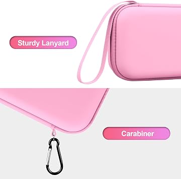 BOVKE Carry Case for EasyChamber Anti-Static Spacer Device/Asthma Inhaler, Compatible Adult Mask and Kids Mask, Inhaler Chamber, Pink (Case Only)