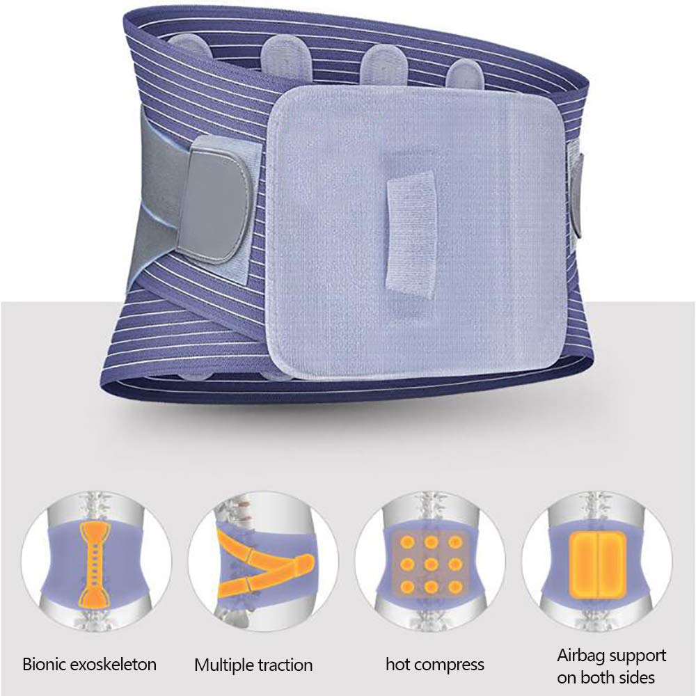Faja Lumbar Fitness - Soporte Lumbar, Terapia médica magnética - Tratamiento de la distensión Muscular Lumbar - para el Alivio del Dolor Lumbar,XXL