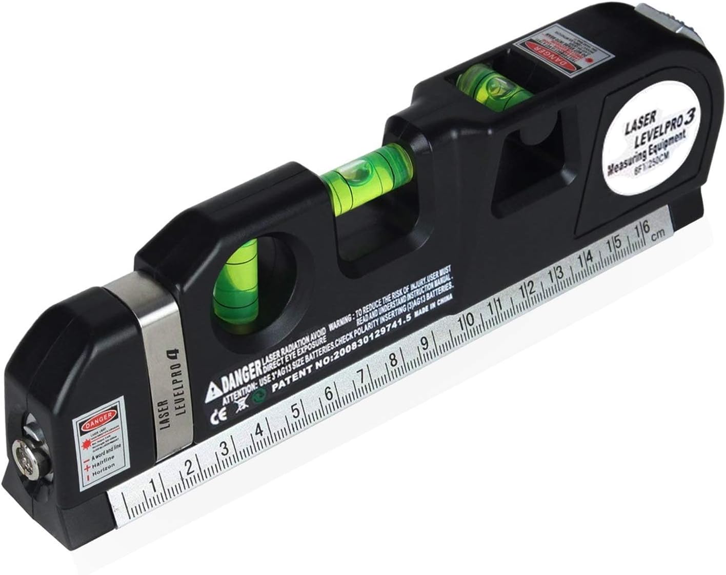 eWINNER Laser Measure Tools 4 In 1 Multipurpose Spirit Level Standard Metric Laser Ruler Measuring Tape 8ft/2.5M