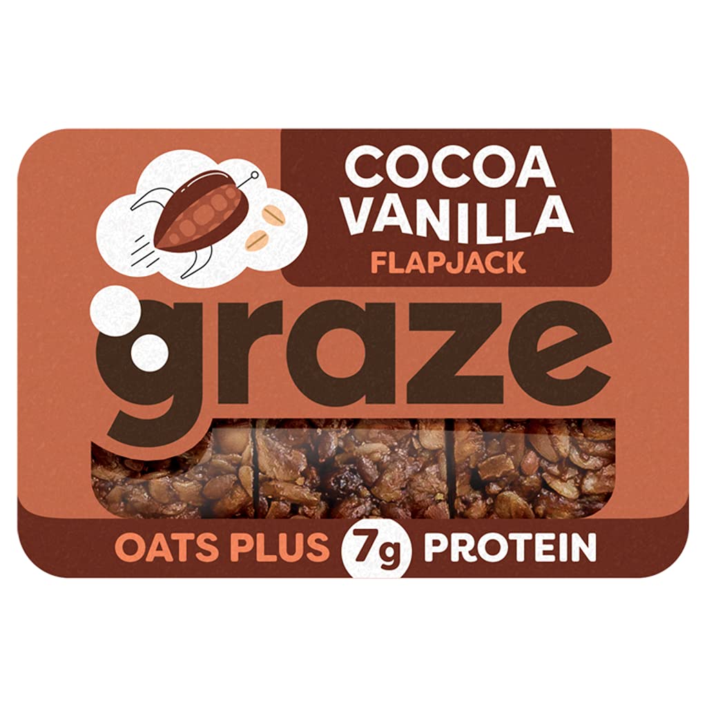 GrazeCocoa & Vanilla Protein Vegan Sweet Flapjacks, 50g