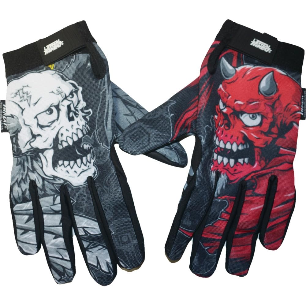 Good N Evil Gloves Large Black White Red