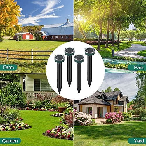 Mole Repellent For Lawns, Gopher Repellent Ultrasonic Solar Powered Waterproof Vole Repellent Gopher Repellent For Garden And Yard #TOP6