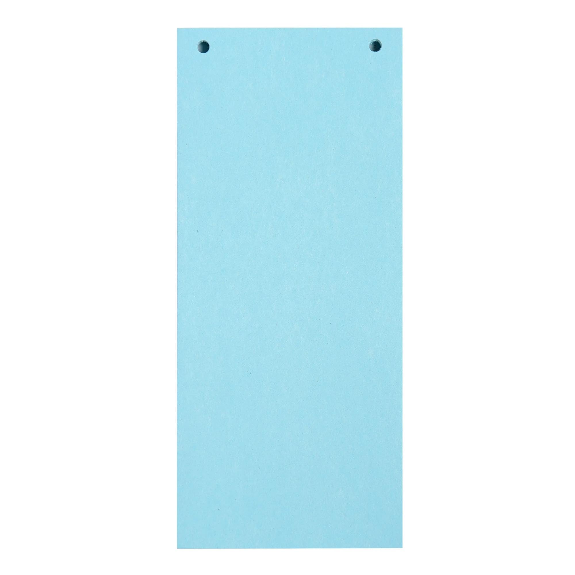 Exacompta 13415B 100er Pack Karton-Trennstreifen. 10,5 x 24 cm blau. Für eine übersichtliche Anblage Ihrer Dokumente. Trennlaschen Trennblätter Ordner Register Blauer Engel