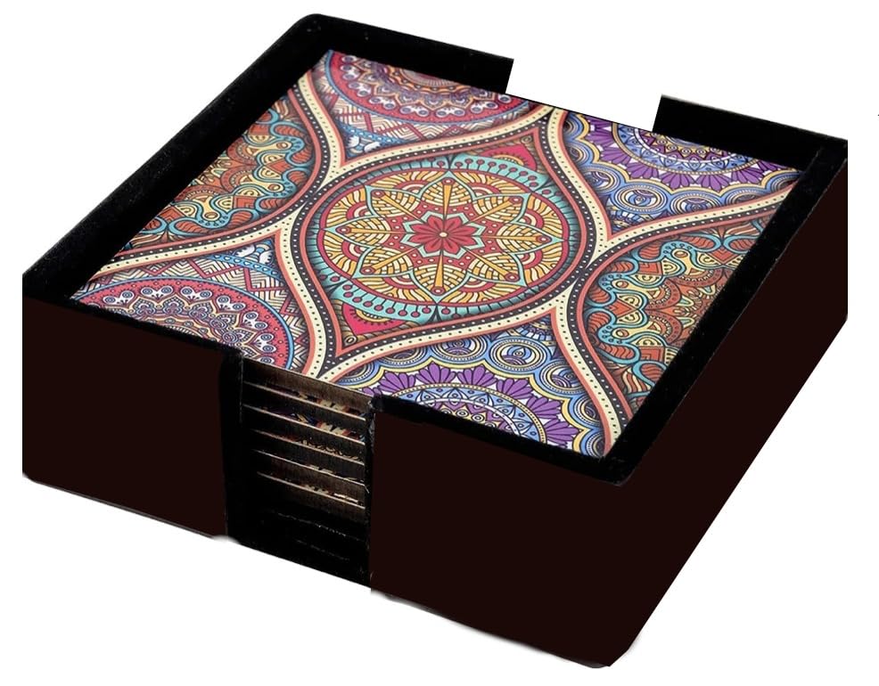 My Creative Hut Tea Coasters Set of 6, Beautiful Design with Stand for Tea Cups, Coffee Mugs, and Glasses, Ideal for Diwali Gifting (Sanskriti) (B0D1C4S36R) Amazon Price History, Amazon Price Tracker