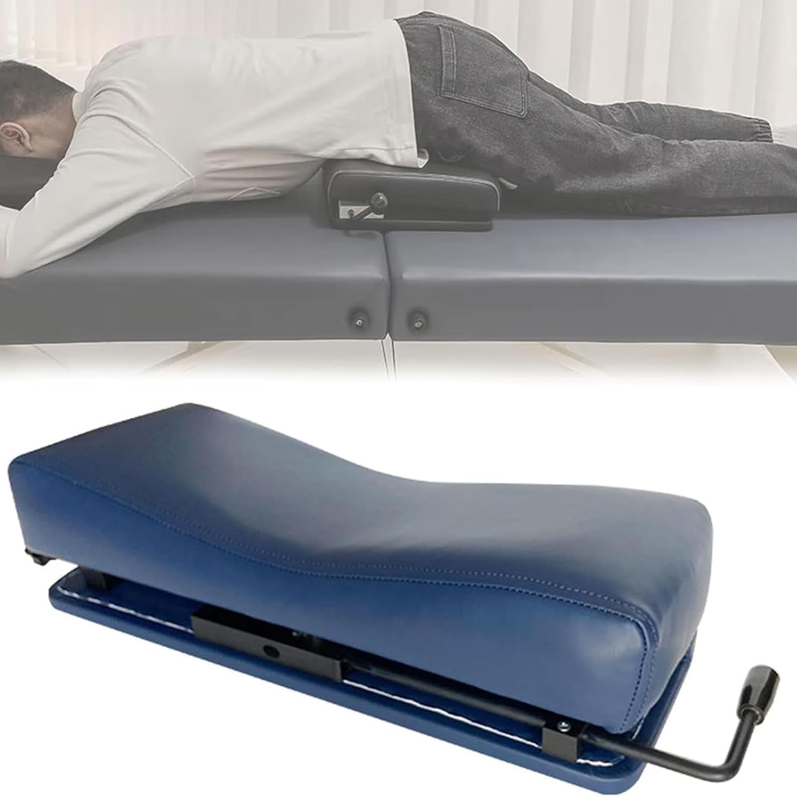 Tabla quiropráctica de cuero transpirable con perilla de ajuste lumbar