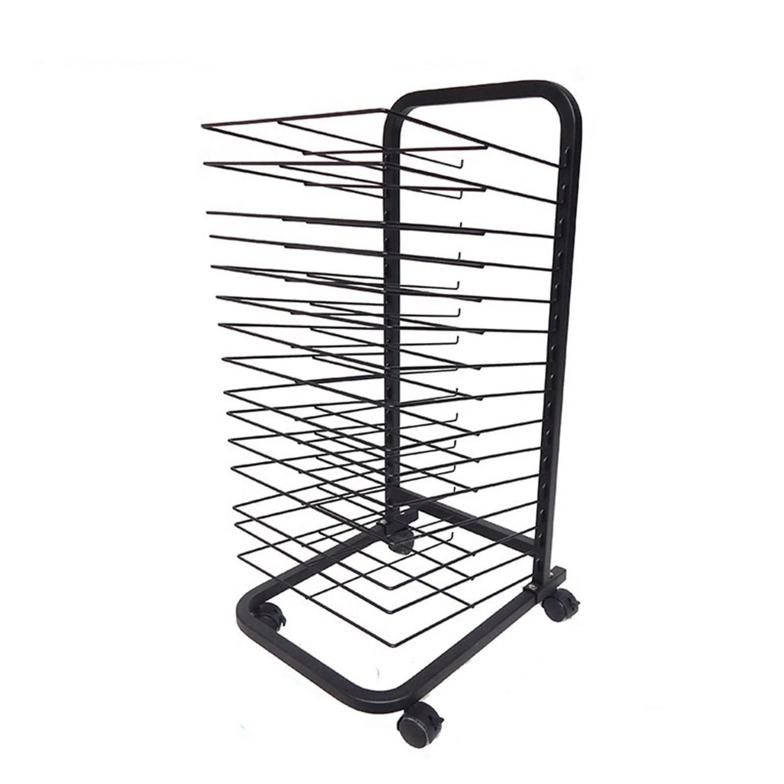 Aioneer Art Drying Rack For Classroom - Sturdy Paint Drying Rack, Steel Drying Painting Racks, 20 Removable Shelves, Efficient And Organized Drying Rack Art For Students Masterpieces