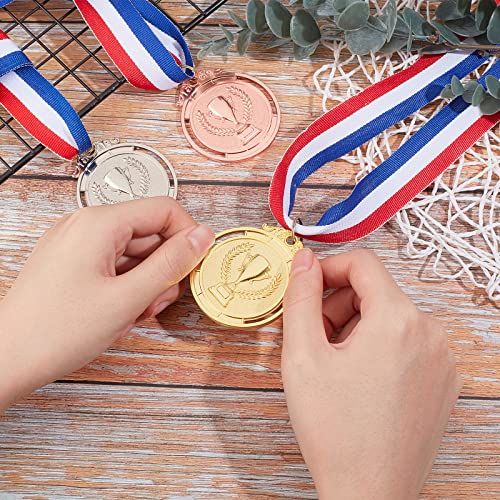 AHANDMAKER 12 Packs de Médailles de Jeu de Sport, Médailles de Récompense de Gagnant de Modèle de Coupe de Défi… - Image 4