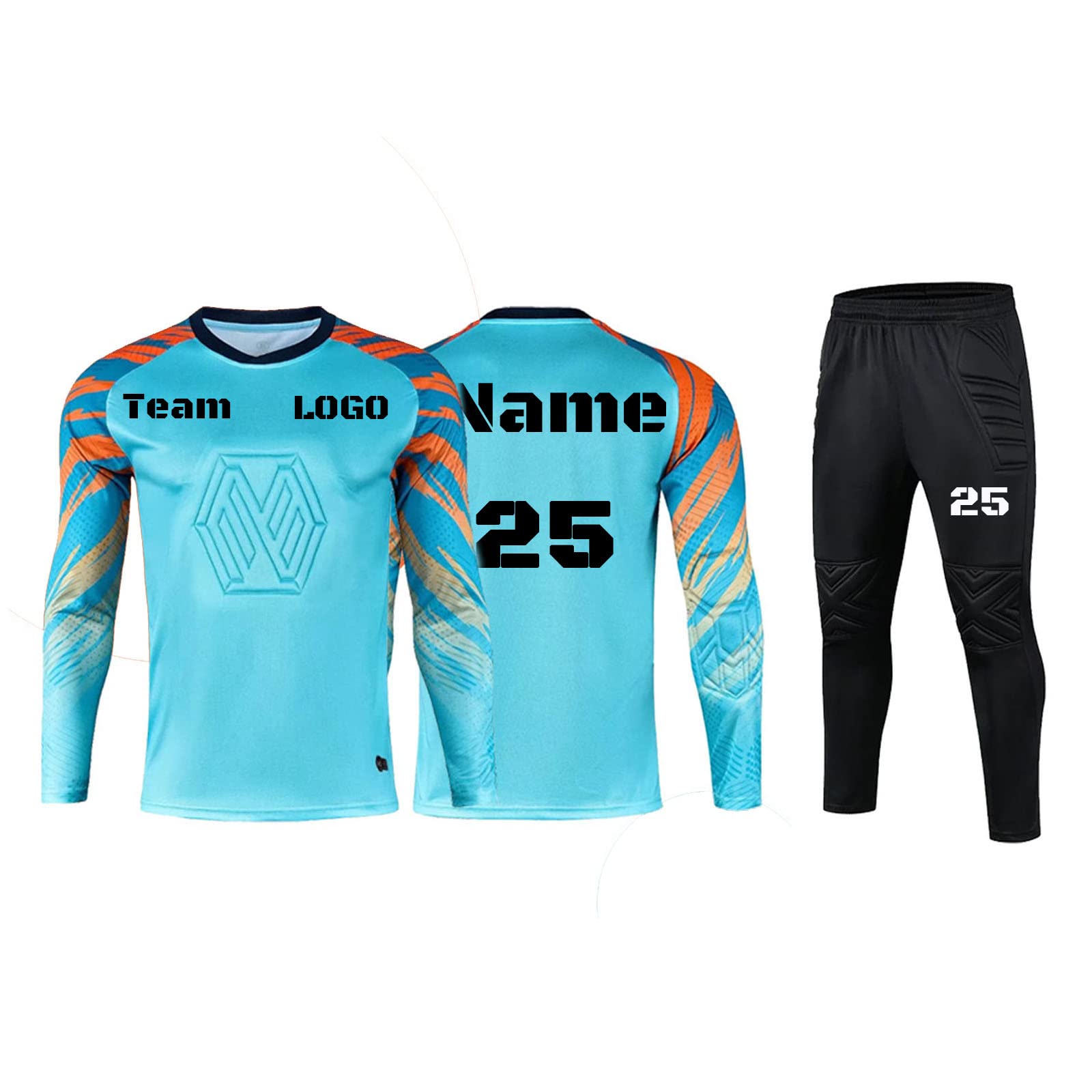 Camiseta De Portero Personalizada Equipo De Entrenamiento De Fútbol para Niños con su Nombre, número, Equipo, número Regalo De Fútbol para Niños