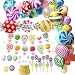 Candyland Party Supplies Set - 64pcs,Candy Party Decorations with Lollipop Banner,Sweet Candy Balloons,Candy Cake Toppers,Latex Balloons for Girls,kids,Candyland Party,Lollipop Party,Birthday