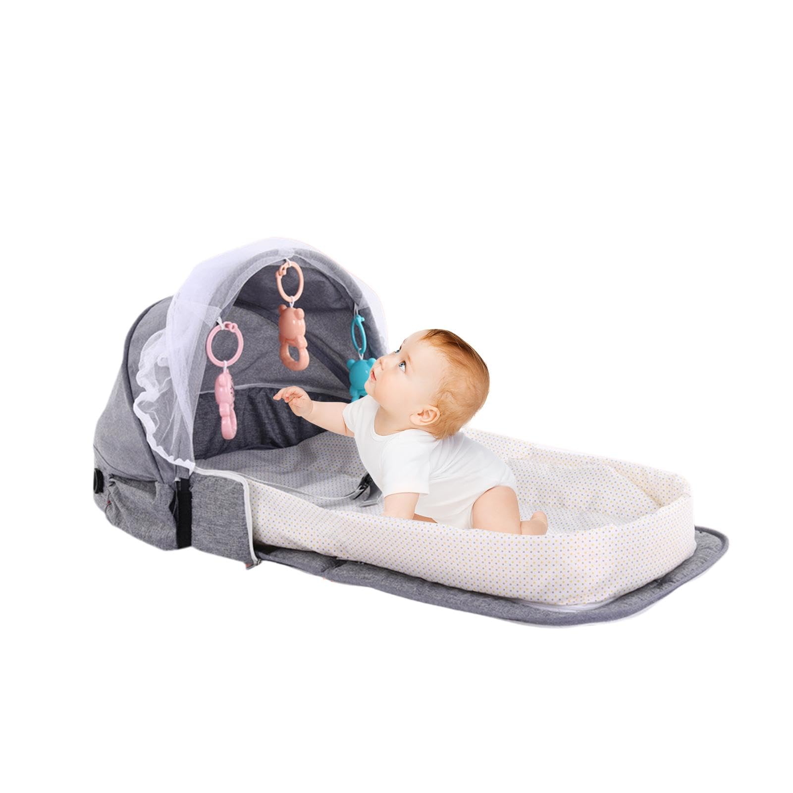 Culle portatili, culle da viaggio per bambini | Lettino da viaggio leggero con capsula da viaggio | per bambini, capsula da viaggio leggera, culla traspirante, lettino pieghevole, borsa