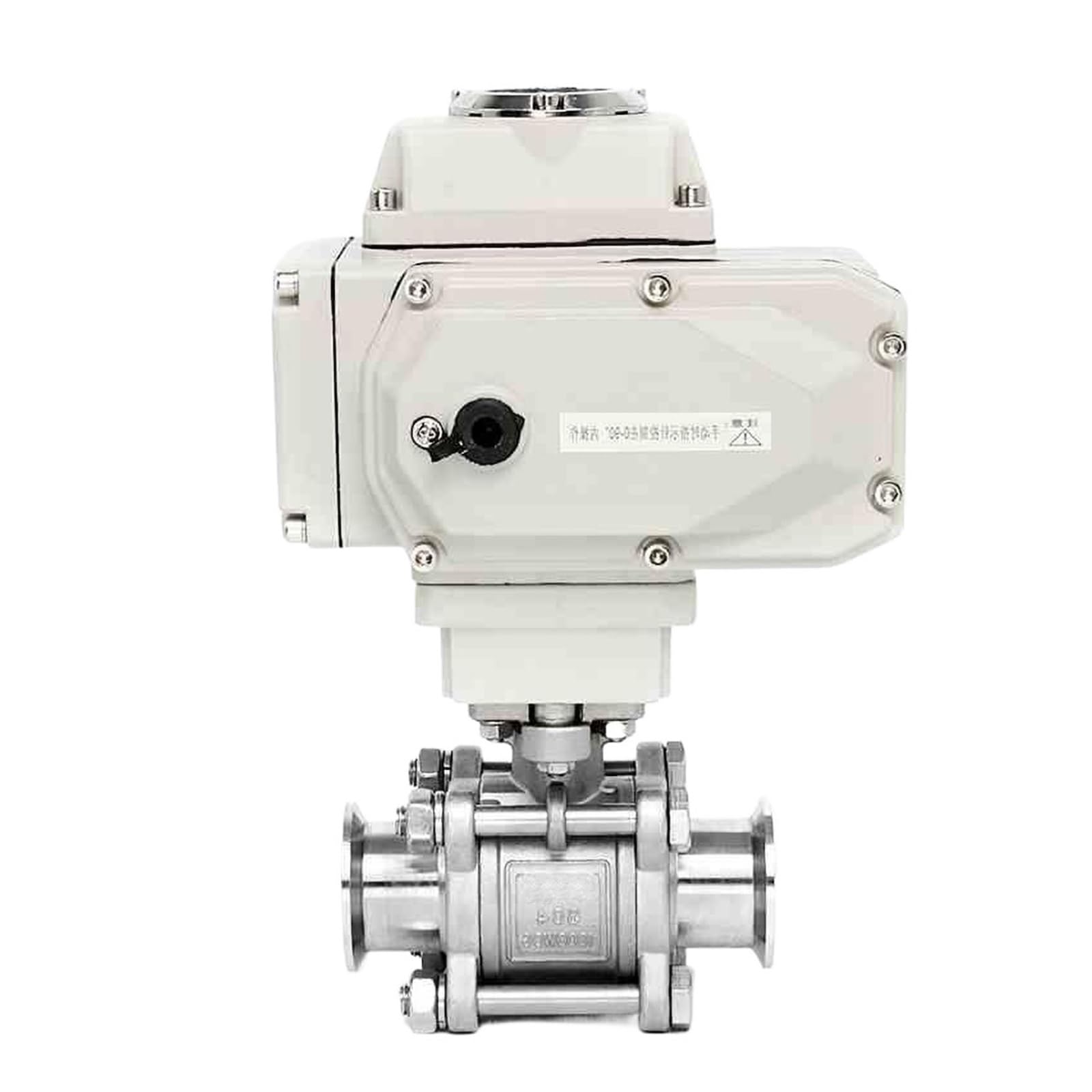 DN40 2 Way Electric Ball Valve Φ45 Stainless Steel Tri-Clamp Ferrule Type Motorized Ball Valves 220V 24V(220VAC)