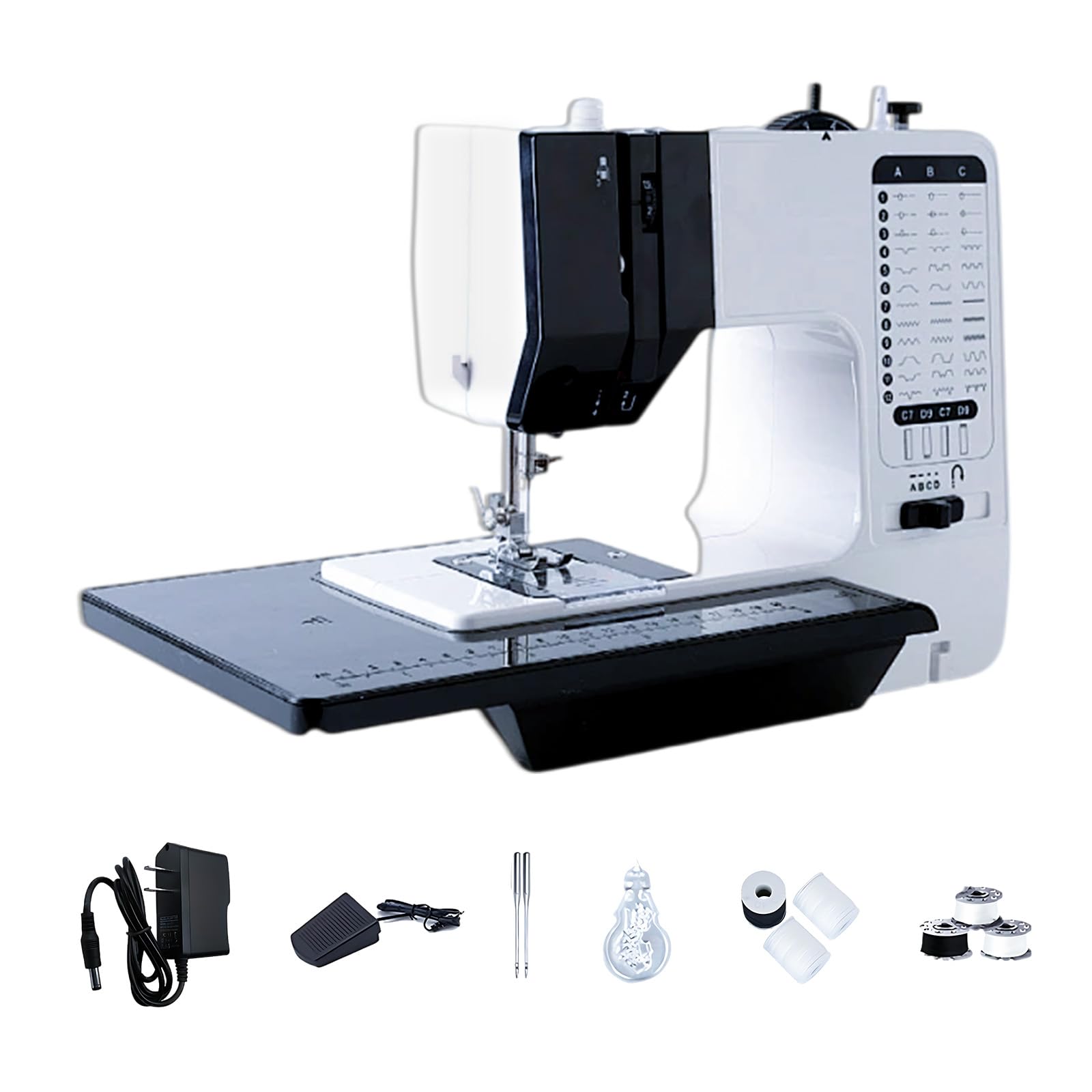 Sewing Quilting Machine, 4 step Buttonhole Sewing Machine 2 Thread Lockstitch 38 Built in Stitches Small Sewing Machines for Beginners Adults Home DIY
