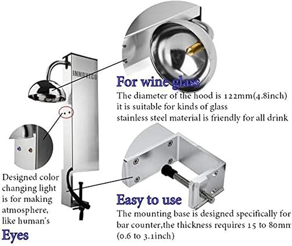 Glass Froster Chiller,Glass Froster, CO2 Glass Chiller/Freezer for Cups and Instantly Chill The in Seconds for Bar, Restaurant, Kitchen