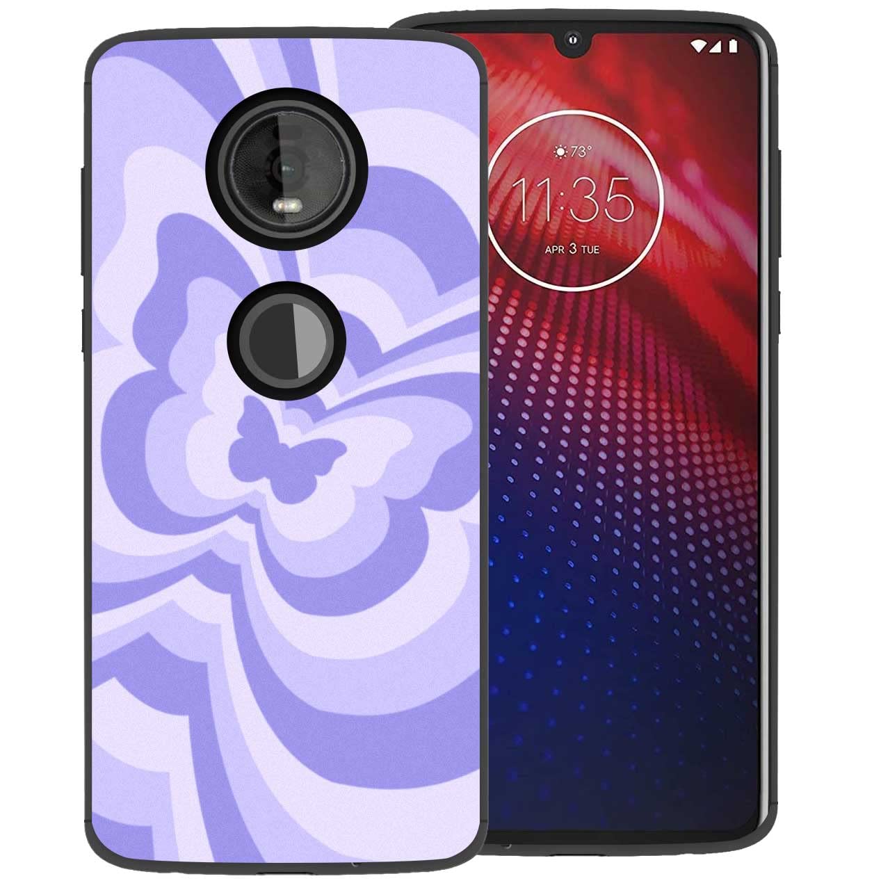 Per Moto Z4 Play Case, Custodia a libro in vera pelle con struttura di struzzo, per Motorola Moto Z4 Play Phone Case (6,22 ), copertura del telefono con supporto e slot per
