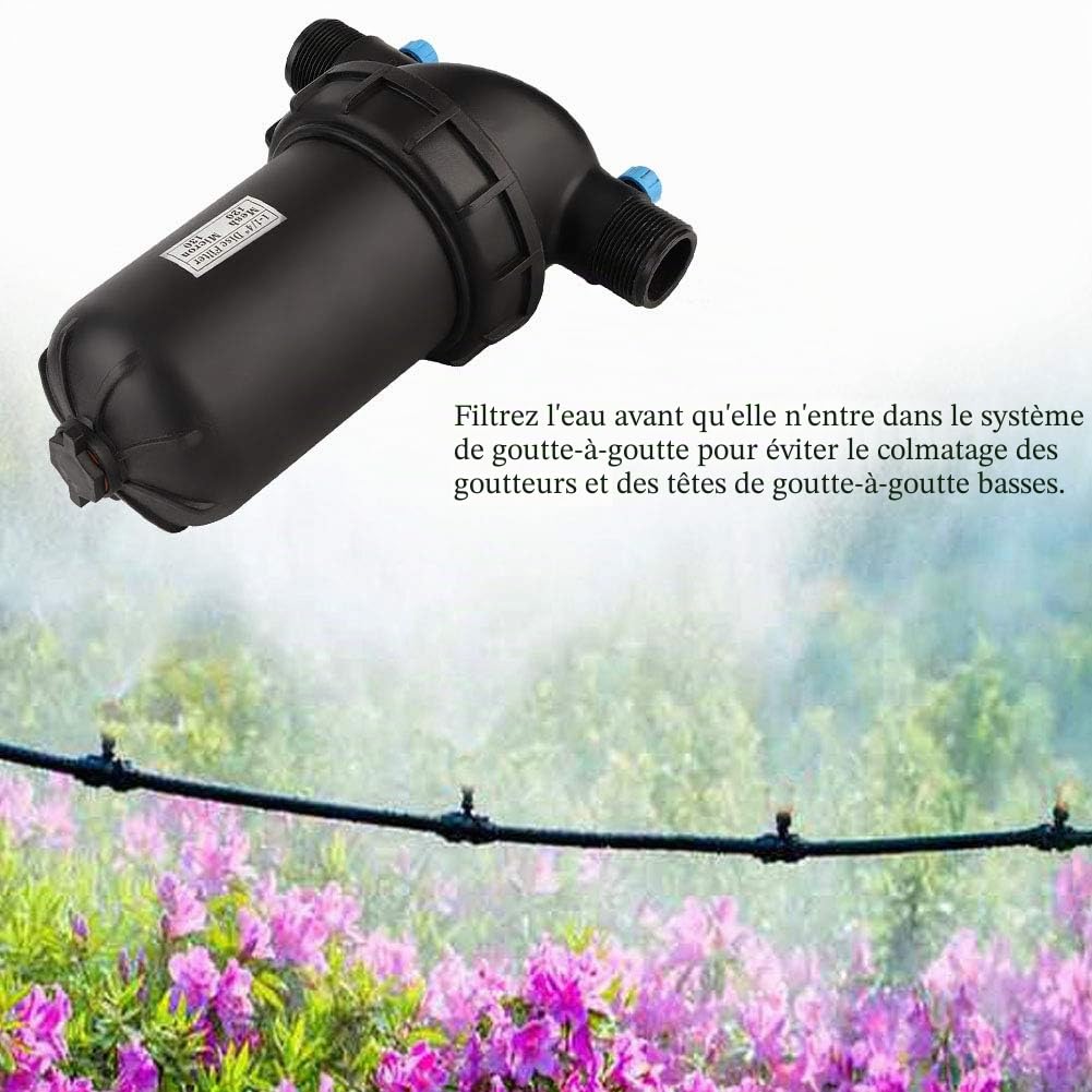 Filtre D'irrigation, Filtre à Disque à Filetage Mâle G1-1/4 120 Mailles pour Jardinage, Serre, Filtre Agricole, Pompe D'irrigation Goutte à Goutte