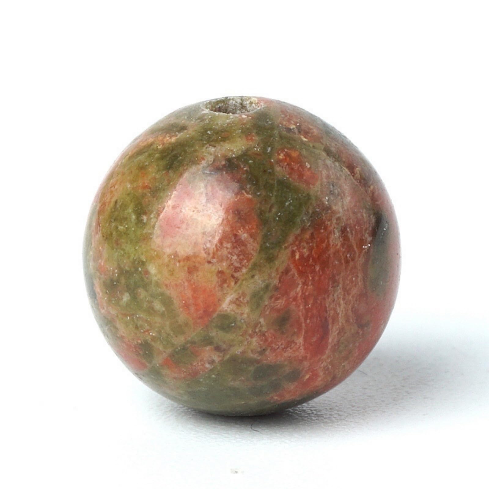100Pcs Natural Stone Beads 8mm Unakite Round Loose Gemstone Energy Healing Beads Hole Size 1mm DIY Smooth Beads for Bracelet Necklace Earrings Jewelry Making — image 1
