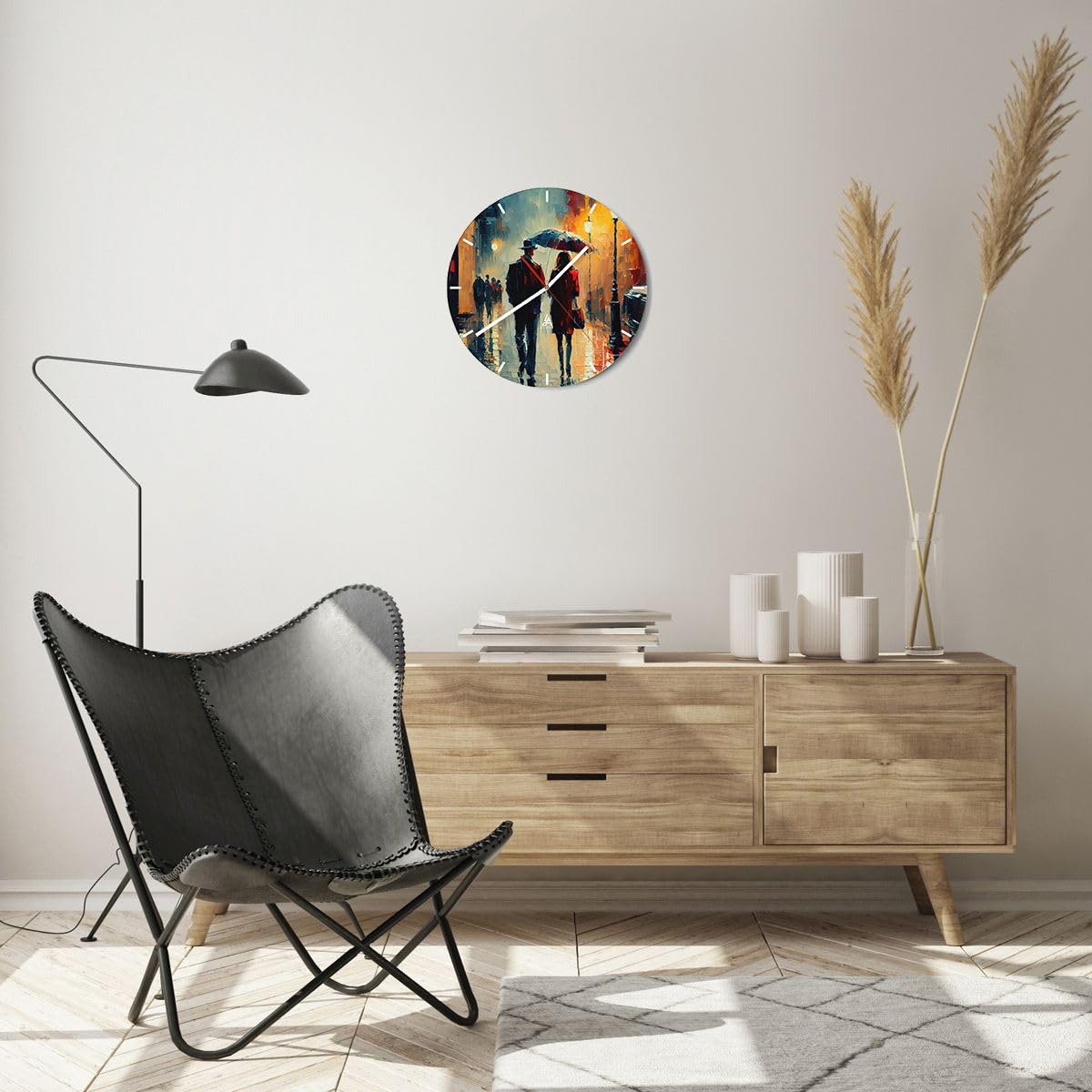 Horloge Murale Design Ronde 30x30 cm Personnes Art - 5776