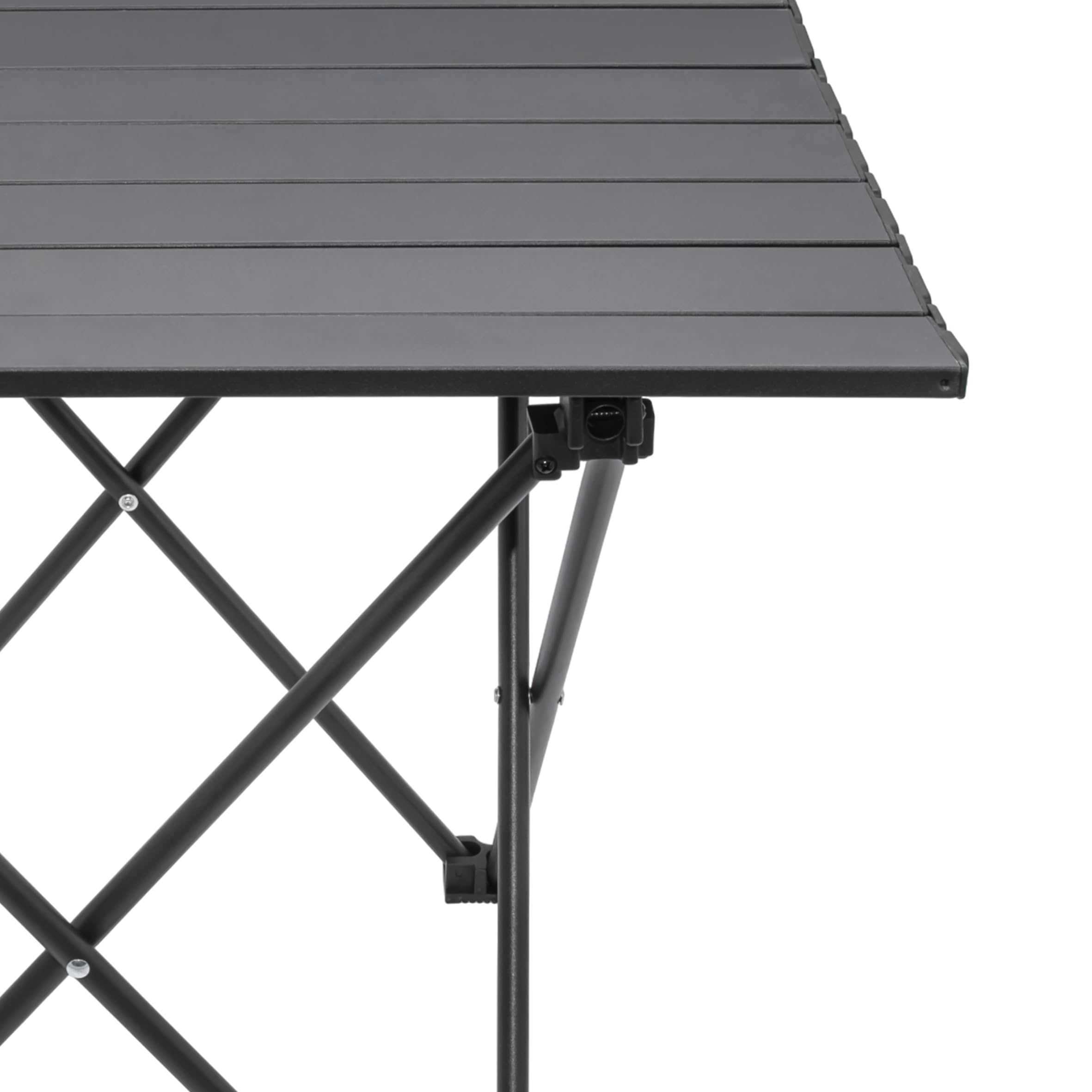 Spetebo Kempingowy zestaw mebli do siedzenia z aluminiowym stołem składanym wraz z kieszeniami – | Obciążalność do 110 kg, zestaw stołów ogrodowych, fotel wypoczynkowy, krzesło składane