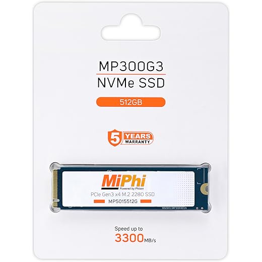 MIPHI MP300G3 NVMe SSD 512GB