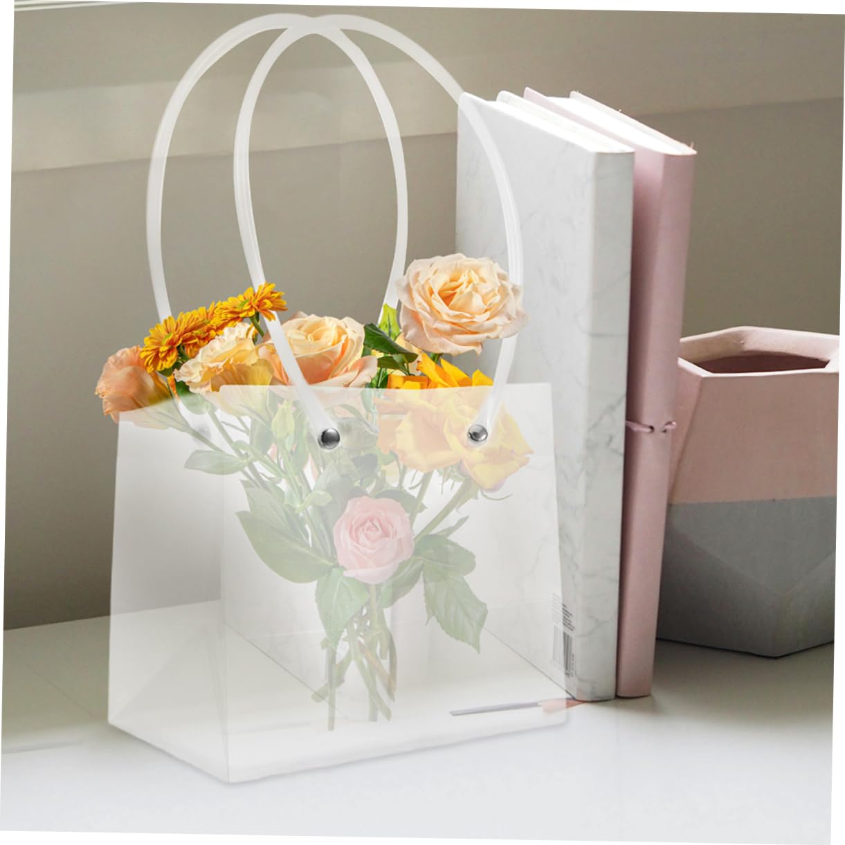 Amazon | FOMIYES 花束包装 16個入り 花包装バッグ ハンドル付き