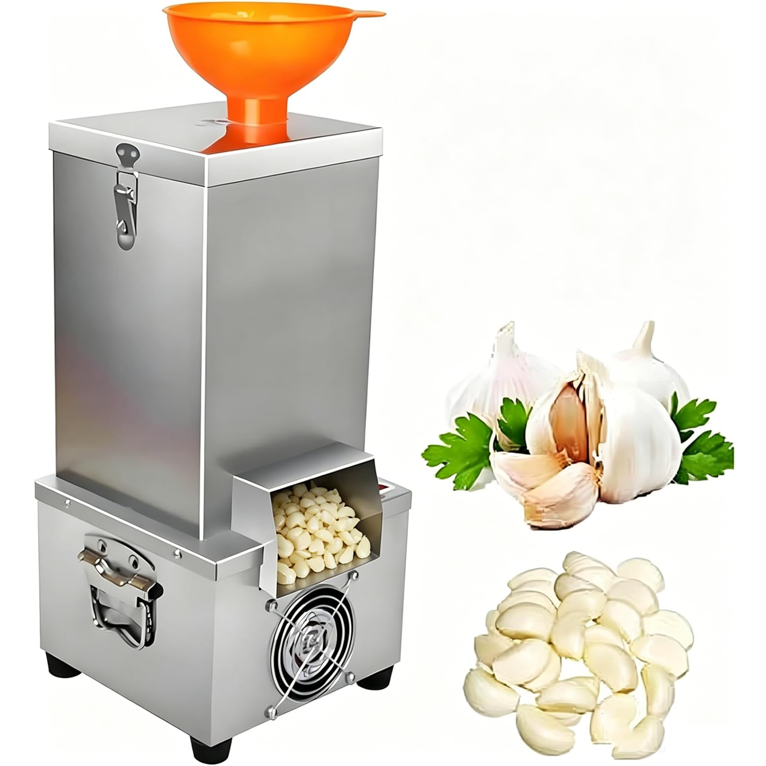 Nuxyyds Automatic Garlic Peeler Machine, Electric Stainless Steel Whole Garlic Peeling Machine with Peeling Speed 25kg/h, Ideals for Restaurants & Kitchens