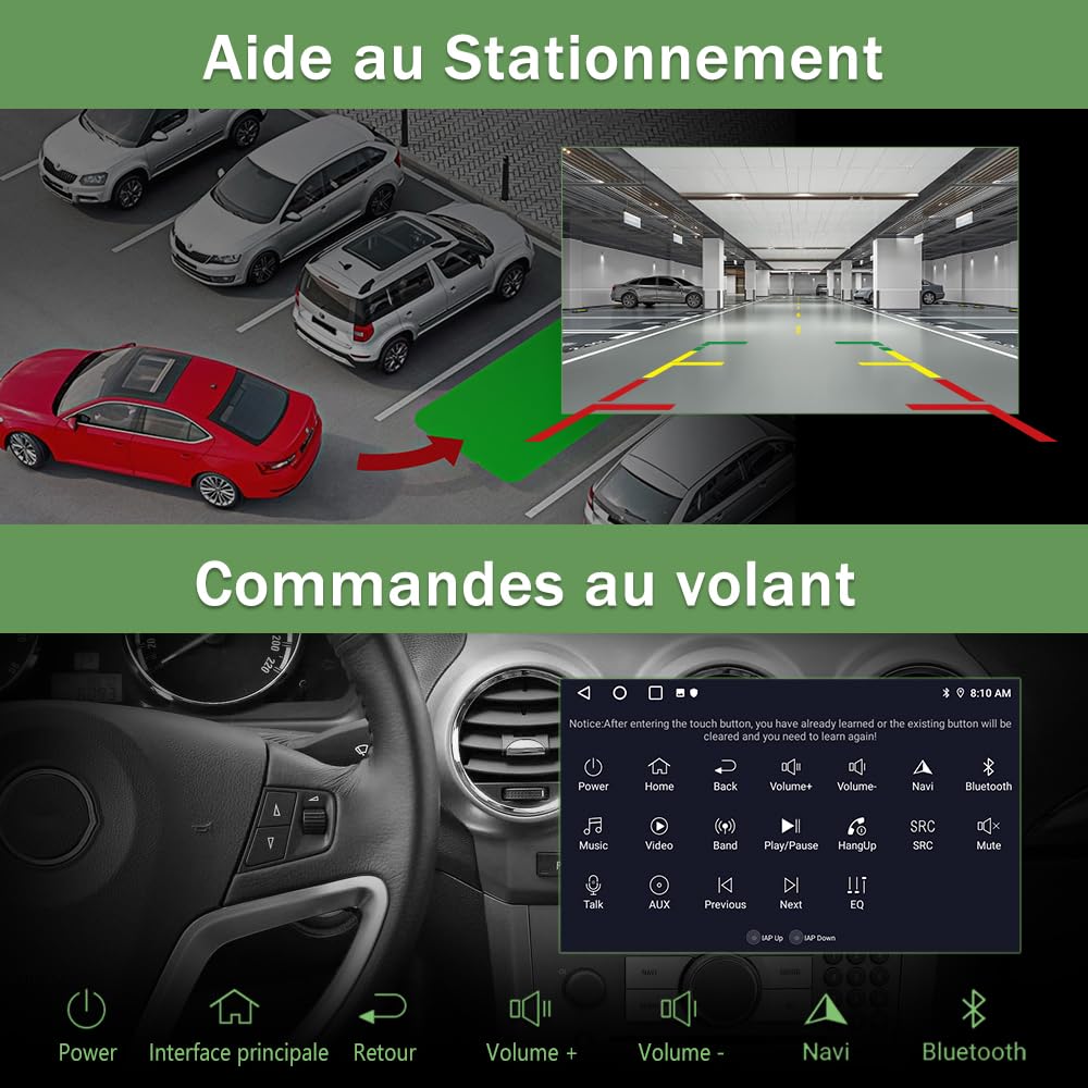 AWESAFE Autoradio Android 15 pour Peugeot 307 307CC SW (2002-2013) [6Go+128Go] avec CarPlay sans Fil/Android Auto 9" écran Tactile, Wi-FI/GPS/FM/RDS/DSP, Commandes au Volant