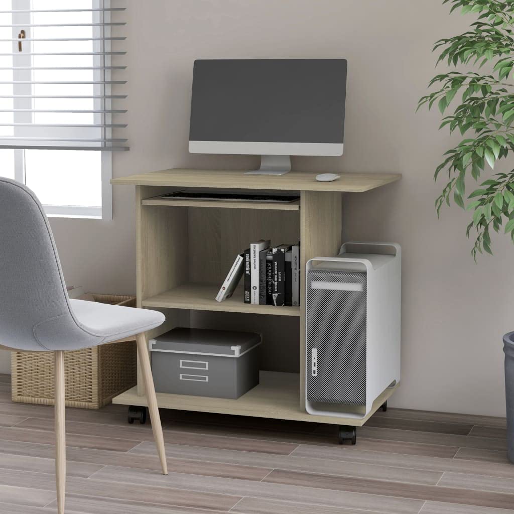 Scrivanie Per Cameretta Scrivania Gaming Banco Da Lavoro Scrivanie Gaming Scrivania Computer Rovere Sonoma 80x50x75 cm Legno Multistrato per Soggiorno Studio Sala Studio Camera Da Letto