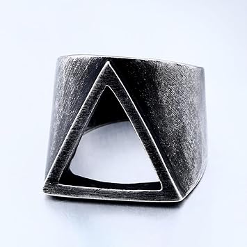 Retro Simple Viking Valknut Ring Triangle Nordic Antique Stainless Steel Biker Men Viking Ring Fashion Jewelry Gift Wholesale