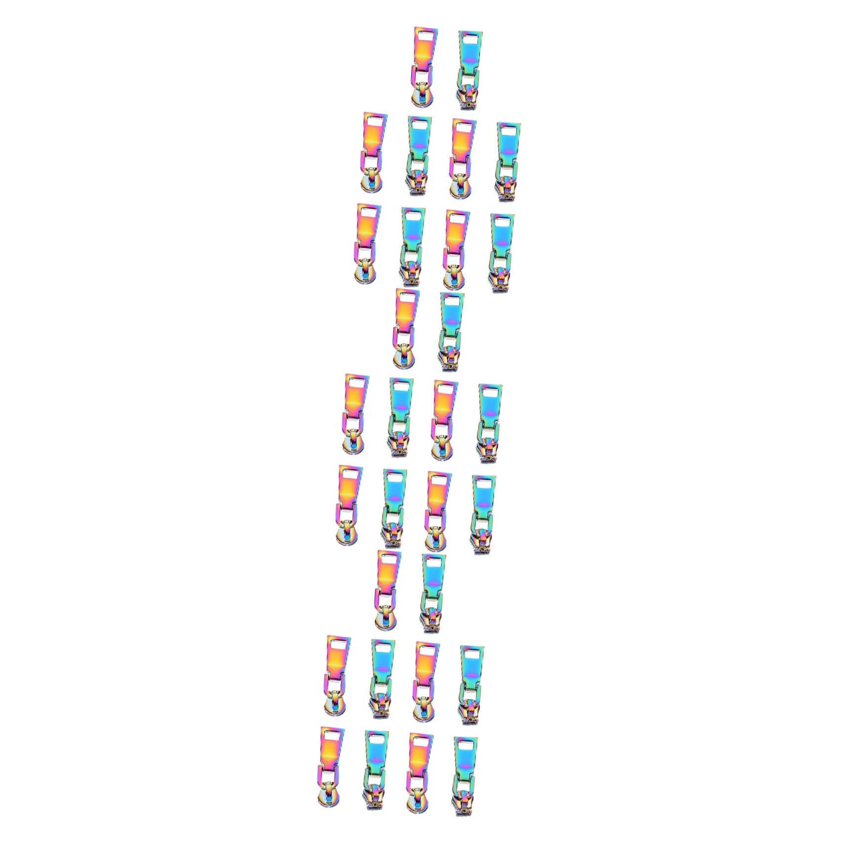 SHINEOFI 30piezas Coloridos Tiradores De Cremallera Metálicos Para Equipaje y Mochilas Accesorios Prácticos De Reemplazo Para Ropa y Manualidades
