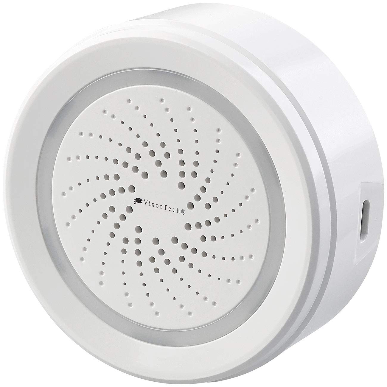 VisorTech Netzwerk-Sirene: 2er-Set Alarm-Sirene mit WLAN & App, komp. zu Alexa & Google Assistant (Funk-Alarmsystem, Funksirene)