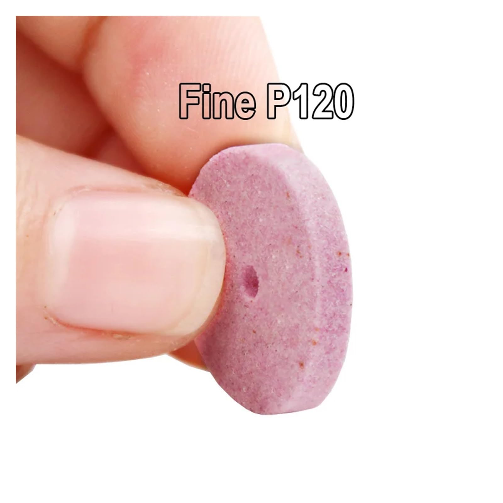 10 Mini Ruedas Abrasivas En Forma De T For Amoladora Neumática Eléctrica(Pink P120,2.35mm shank)