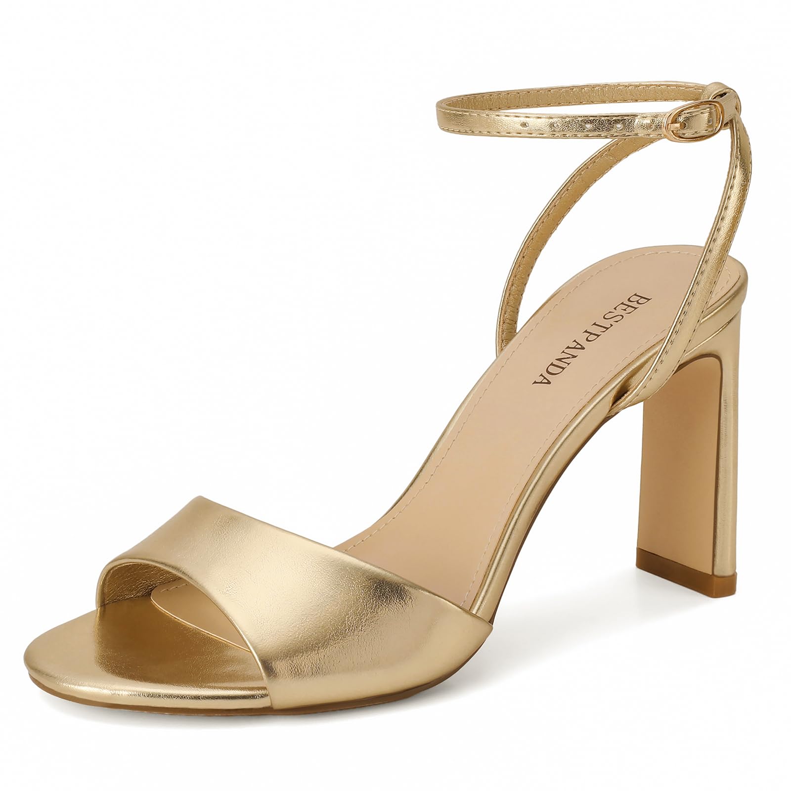 Bestpanda Women's High Heel Sandals Open Toe Ankle Strap Heels | Wide heel stability, adj…
