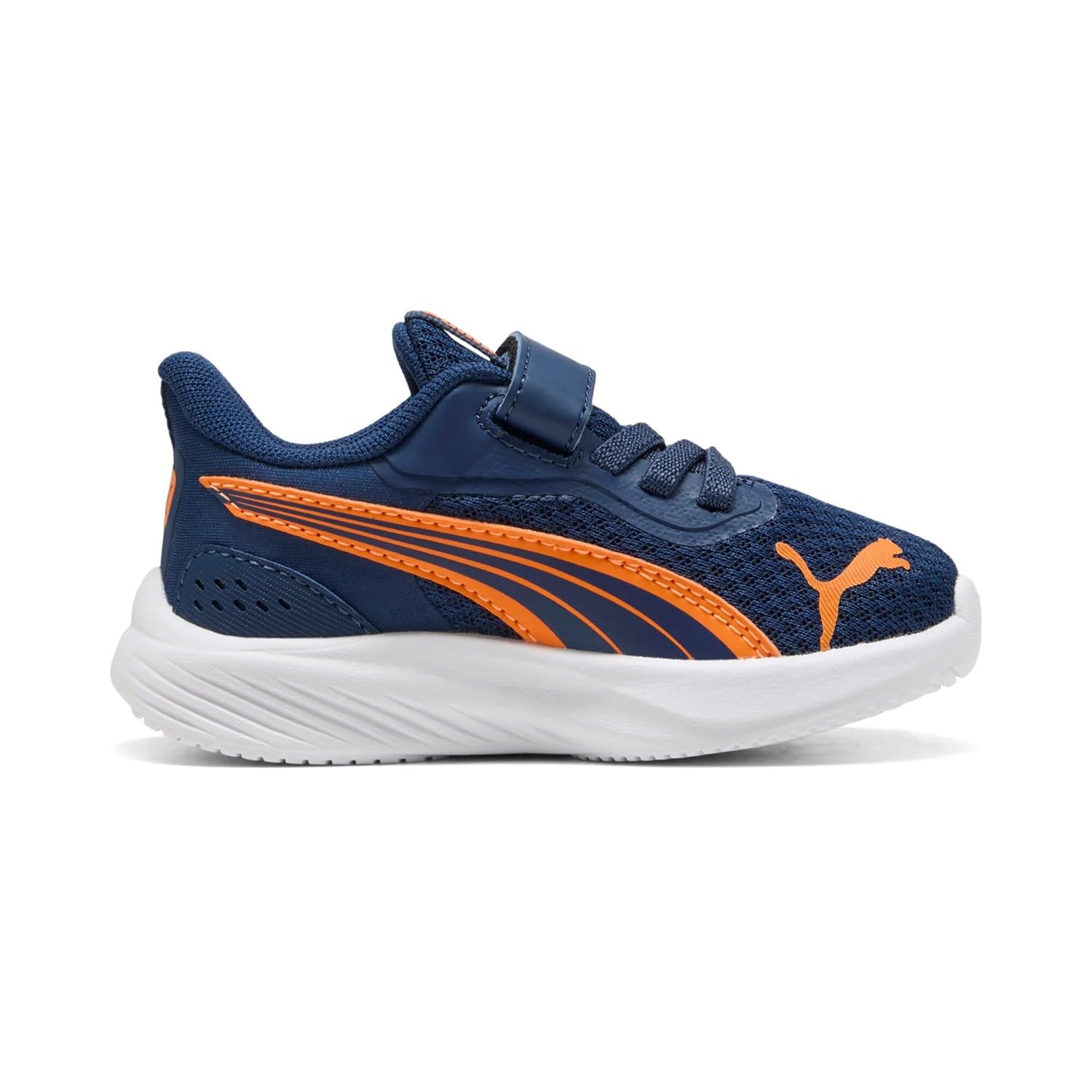 PUMA Unisex Baby Pounce AC+ INF Sneaker, Persian Blue-Orange GLO White, 4.5 UK Child