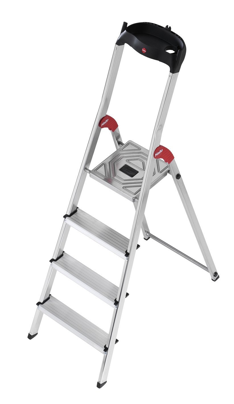 Hailo 8160-401 L60 150 kg Capacity Aluminium Stepladder (4 Steps)
