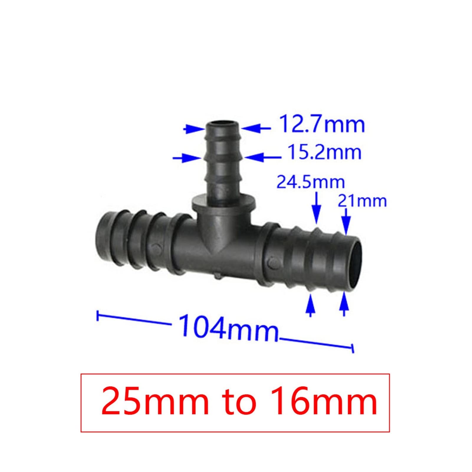 Raccordo A T Riduttore Per Tubi Aria/acqua 18-15-18 Mm – Connettore Universale In Ottone