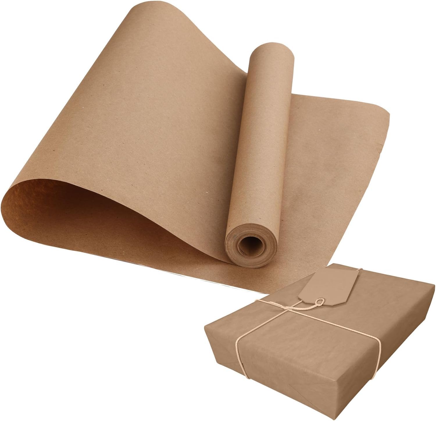 RelianceUK Brown Kraft Paper Roll β 90 GSM (600mm/60cm X 100m) | Multipurpose Wrapping Paper Heavy Duty Rustic Roll for Packaging, Gift Wrapping, Shipping, Packing, Art, Crafts & Parcel Filling