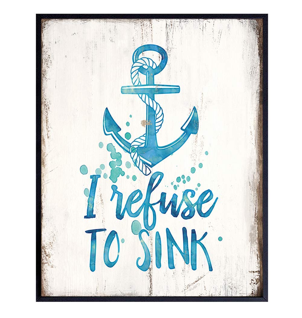Inspirational Nautical Decor Motivational Wall Art for