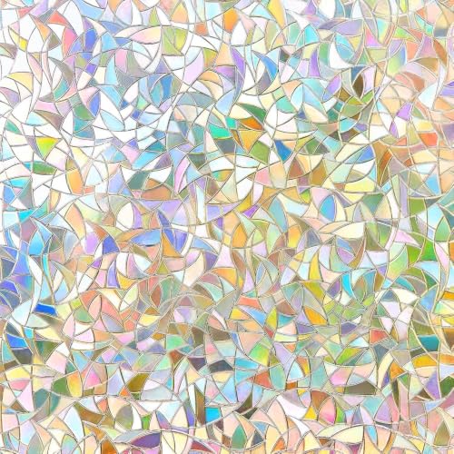 NINETREX Fensterfolie Bunt Selbsthaftend Sichtschutzfolie 115 * 400cm – Ansicht 1